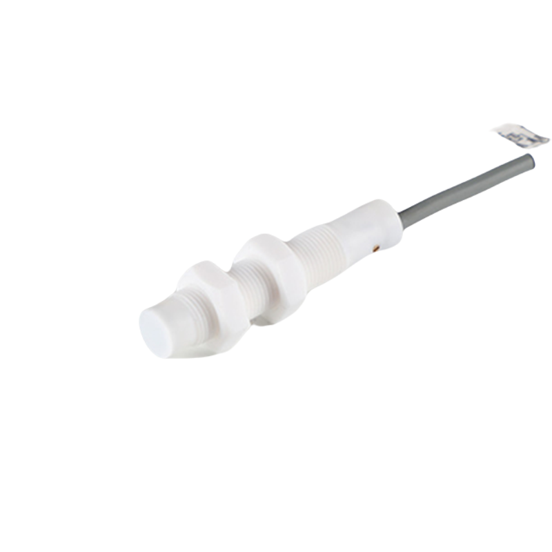 Cylindrical Capacitive Proximity Sensor DC M12 PTFE Corrosion Resistant With Cable Type